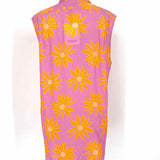 JACQUEMUS La Chemise Frescu "La Splash" Pink Orange Size 46/XL Floral Sleeveless