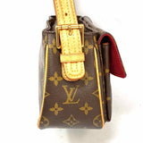LOUIS VUITTON 2004 Vivacite MM Coated Canvas Brown Flap Monogram Shoulder Bag