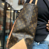 LOUIS VUITTON 2000 Cabas Alto Coated Canvas Brown Monogram Tote