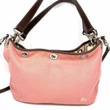 Burberry Blue Label Y2K Hobo Japanese Exclusive Canvas Pink Shoulder Bag