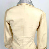 Chanel Women's Ivory/Silver Leather Size 36/4 Blazer