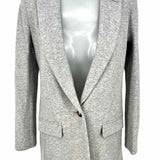 J Crew Women's Gray Size 0 Wool Blend heather Made in Italy Blazer