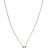 Estate 925 Sterling Silver Pendant 27" Triangle Necklace