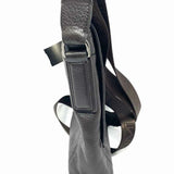 TUMI Brown Flap Pebbled Leather Messenger Bag