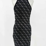Guess Women's Black Silver Size M Bodycon Embellished Dress
