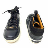 JIMMY CHOO Suede Bells Women's Black Size 37.5 Studded Sneakers