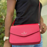 Kate Spade Red Flap Saffiano Leather Crossbody