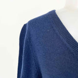 Quince Women's Navy Size M V-Neck Cashmere Sweater