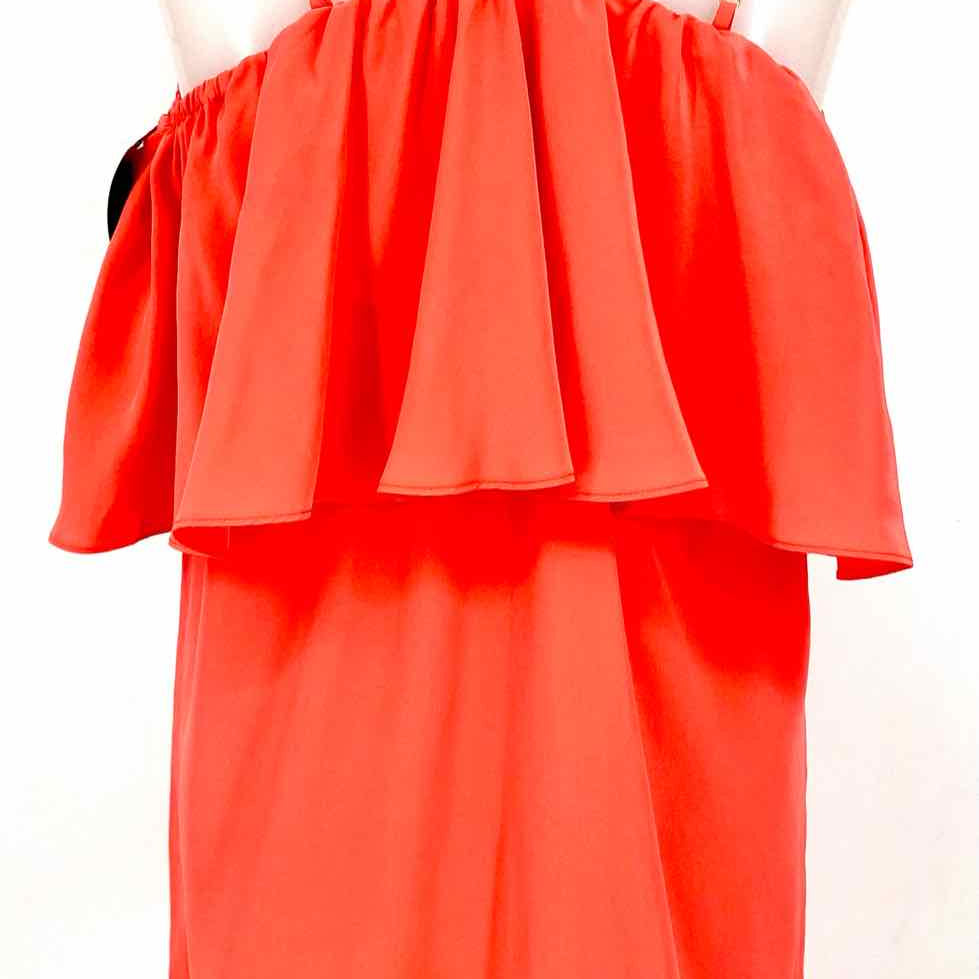 Amanda Uprichard Women's Orange Sleeveless Size P Dress
