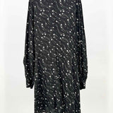 Ted Baker Gemmi Rouleau Women's Black White Size 14 Long Sleeve Celestial Dress