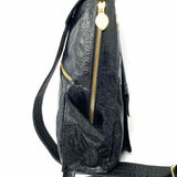 Calleen Cordero Black Sling Crackle Leather Crossbody