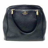 Coach Minetta Black Pebbled Leather Crossbody Tote