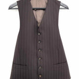 Ralph by RL Men's Black Pinstripe Size 44R Sport Coat & Vest Set