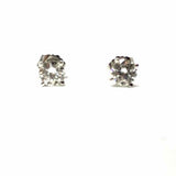 Estate 14K White Gold Stud Diamond Earrings