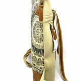 Myra Bags Canvas Gray Beige Abstract BackPack