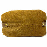 BORBONESE Brown Half Dome Speckled Clutch