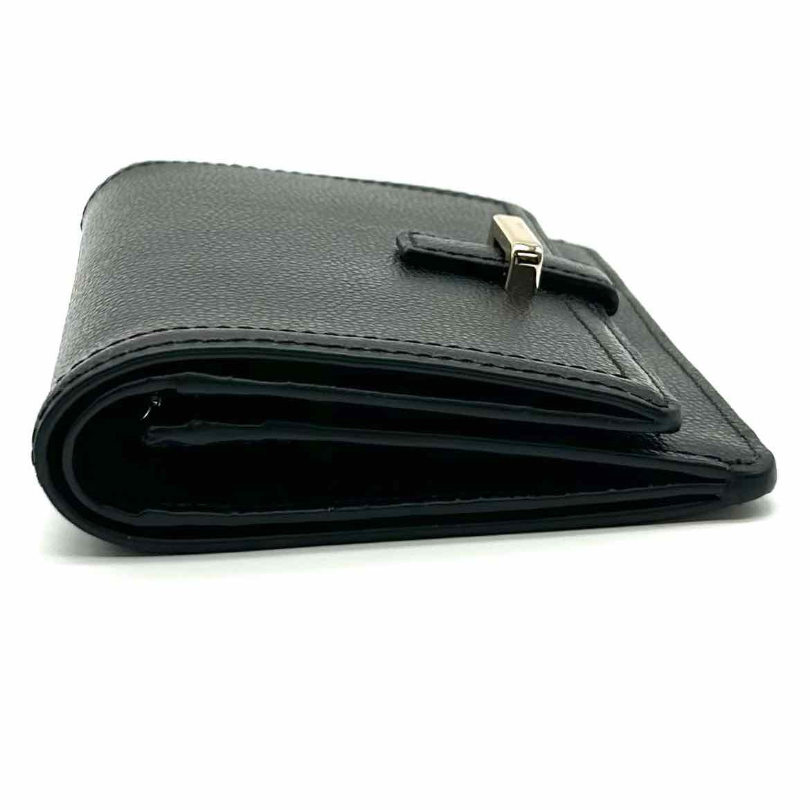 Kate Spade Black Bi-Fold Pebbled Leather Wallet