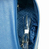 Vanessa Williams Blue Flap Pebbled Leather Crossbody
