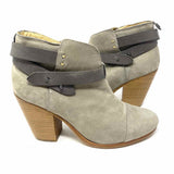 rag & bone Harrow Women's Gray Size 38.5/8.5 Block Heel Suede Ankle Bootie