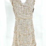 Elie Tahari Women's Beige Size 8 A-Line Tweed Dress