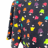 alice+olivia Stace Face Women's Black Size M Crew Neck Cotton Short Sleeve Top