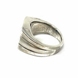 Estate size 7 925 Sterling Silver Blue Lab Grown Sapphire Ring