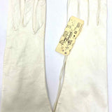 Bambergers Vintage Women's White Size 6.5 Leather gloves