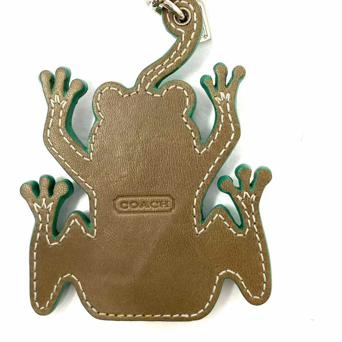 Coach Green Frog Leather Key Chain