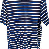 SCOTCH&SODA Men's Navy White Size M Crew Neck Stripe T-shirt