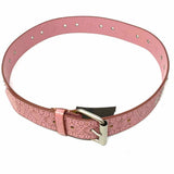 Pink embossed Studded Leather Western Belt