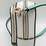 Kate Spade Staci Blue White Camera Bag Color Block Saffiano Leather Crossbody