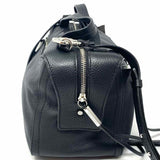 VINCE CAMUTO Group Mika Black Top Handle Pebbled Leather Satchel