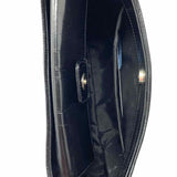 Miss Chloe Rubberized Canvas Black Gray Color Block Tote