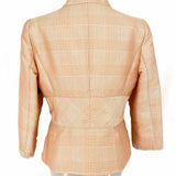 Armani Collezioni Women's Orange Size 8/S Madarin Houndstooth Blazer