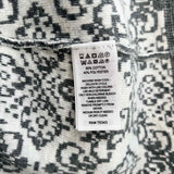 Cynthia Rowley Women's Gray White Size M Zip jacquard Cotton Blend Cardigan