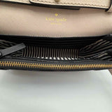 Kate Spade Cameron St Shreya Beige Black Saffiano Leather Wallet on Chain