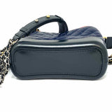 Chanel 2018-19 Gabrielle Sm Pink Navy Chevron calfskin Made in France Crossbody