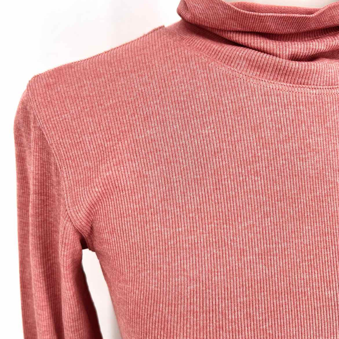 Lululemon Women's Orange Turtleneck Size 8 Long Sleeve