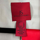 JS Collections Women's Red White Size 6 Asian Motif Jacket