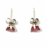 Angara 14K White Gold Pink Stud Round Earrings