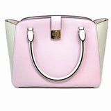 Kate Spade Phoebe Medium Purple Gray Color Block Pebbled Leather Tote