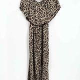 Show Me Your Mumu Rowe Women's Beige Size M Layered Leopard Jump Suit