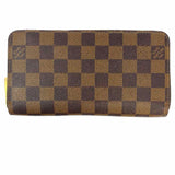LOUIS VUITTON 2016 Zippy Coated Canvas Brown Zip-Around Damier Ebene Wallet