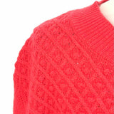 Ted Baker Women's Pink Size 4/L Crew Neck Knit Textured Sweater