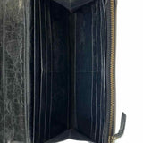 BALENCIAGA Classic City Money DARK GRAY Accordion Studded Leather Wallet