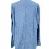 J Crew Women's Blue Size 16 1/2 Button Chambray Long Sleeve