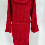 MISSONI Women's Red Size M Belted Terry Monogram Robe
