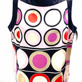 CARLISLE Women's Pink Black Size 12 Silk Polka Dot Sleeveless