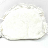 Plush White Zip Lace Hello Kitty Pouch