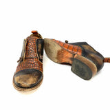 Freebird Mabel Women's Brown Size 7 Distressed Croc Embossed Loafers